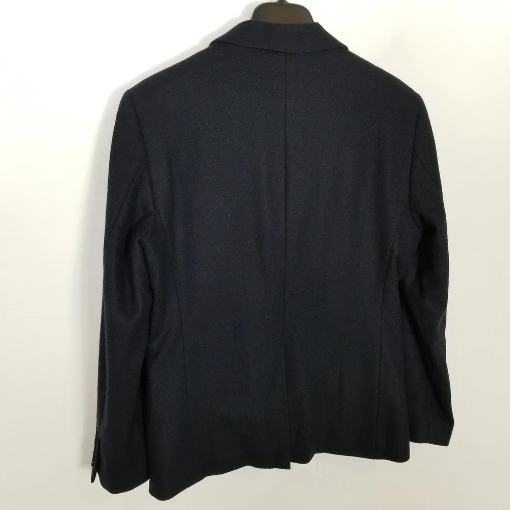 VTG Operations for Levi Strauss Men Wool Blend Blazer Jacket Sz L Navy Button Up